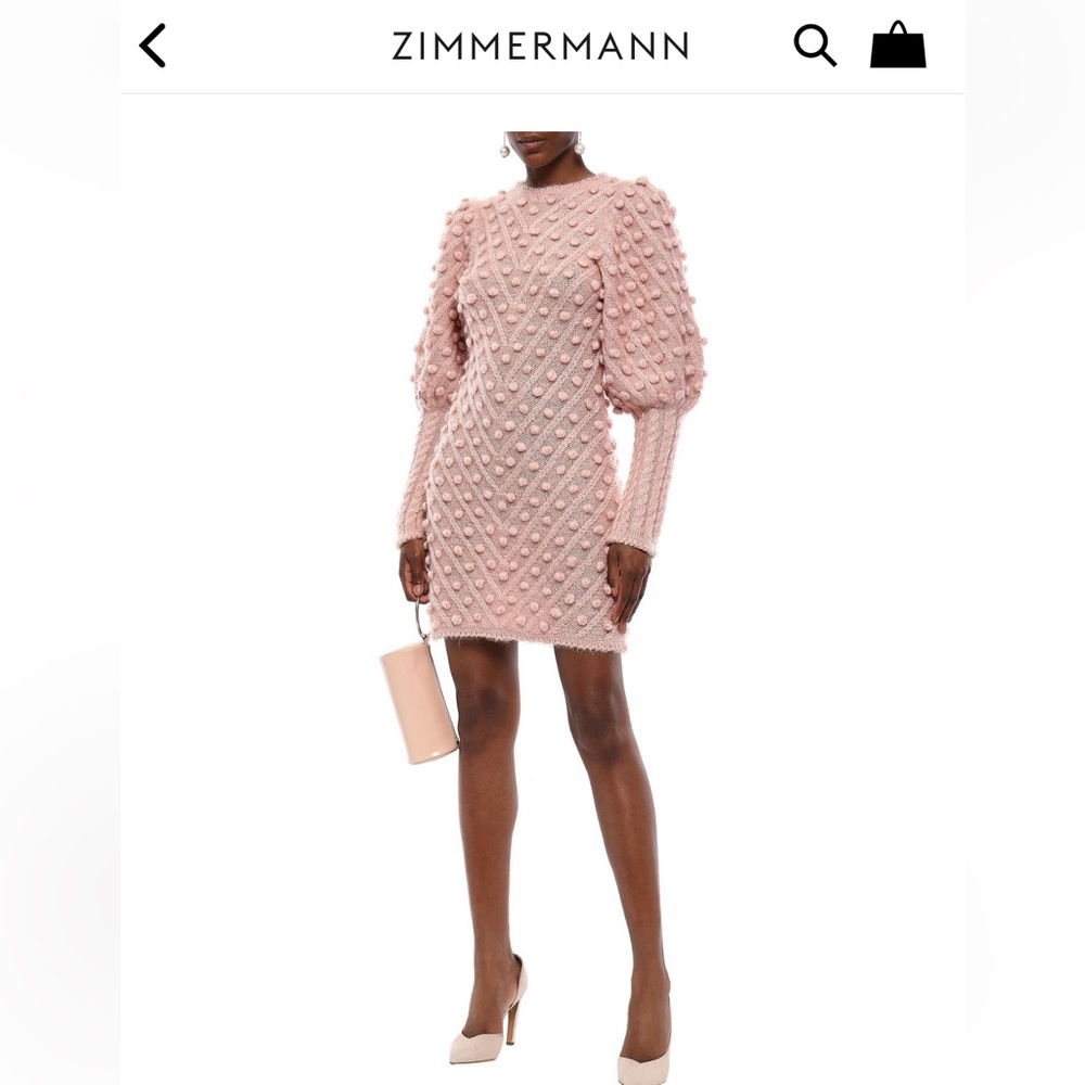 Zimmermann rose/blush sweater dress, Size 1